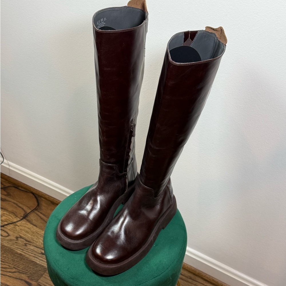 SARTO By Franco Sarto Burgundy Over-the-Knee Leather Boots